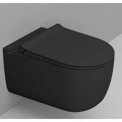 Ceramica Dolomite Mirto Round D475781 miska wc wisząca bez kołnierza ze spłukiwaniem wirowym czarny mat