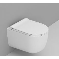 Ceramica Dolomite Mirto Round D474941 miska wc wisząca bez kołnierza ze spłukiwaniem wirowym biały mat