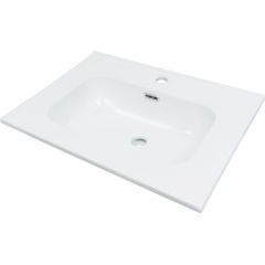 Deante Tubo CTU6U6W umywalka 61x46.2 cm prostokątna wpuszczana biała
