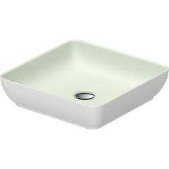 Duravit Sivida 266001FG00 umywalka 40x40 cm kwadratowa nablatowa biała-zielona