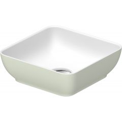 Duravit Sivida 266003FH00 umywalka 30x30 cm kwadratowa nablatowa biała-zielona