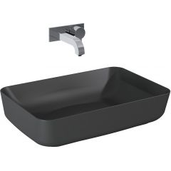 Elita Nomia RE040500056010 umywalka 50x39 cm prostokątna nablatowa antracyt