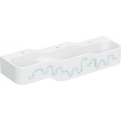 Geberit Bambini 502976SX1 umywalka 140x39 cm ścienna dla dzieci biała-niebieska