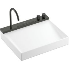 Hansgrohe Avalegra 22472340 umywalka z baterią 58x47.5 cm prostokątna ścienna-wpuszczana biała