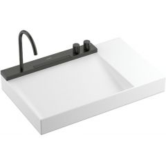 Hansgrohe Avalegra 22473340 umywalka z baterią 78x47.5 cm prostokątna ścienna-wpuszczana biała