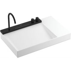 Hansgrohe Avalegra 22473670 umywalka z baterią 78x47.5 cm prostokątna ścienna-wpuszczana biała