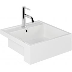 Kludi Resa 57W0143 umywalka 46x46 cm kwadratowa wpuszczana biała
