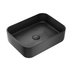 Kronenbach Cube KB144400BK umywalka 50x38.5 cm prostokątna nablatowa czarna