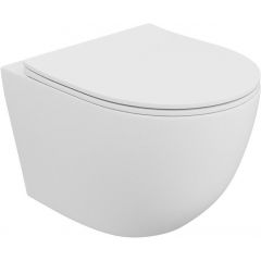 LaVita Sofi Slim 5900378344001 miska wc z deską wolnoopadającą wisząca bez kołnierza ze spłukiwaniem wirowym biały mat