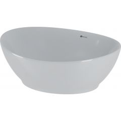 Megstyl Zora 3192 umywalka 41x34 cm owalna nablatowa biała