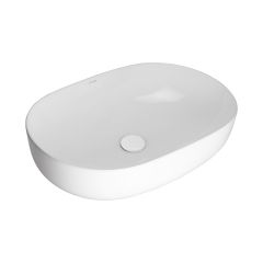 Oltens Hamnes 40820000 umywalka 60.5x41.5 cm owalna nablatowa biała