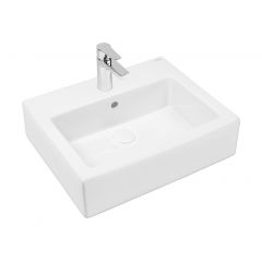 Oltens Susa 41403000 umywalka 50x41 cm prostokątna ścienna-nablatowa biała