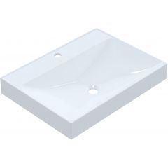 Ruvetti Erna DOLER60 umywalka 60x45 cm prostokątna wpuszczana-nablatowa biała