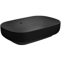 Sanindusa Sanibold 137310264 umywalka 59.2x40 cm prostokątna nablatowa czarna