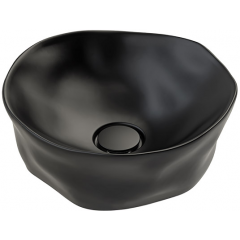 Sanindusa Magmma 147734264 umywalka 42.5x42.5 cm okrągła nablatowa czarna