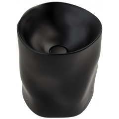 Sanindusa Magmma 147740264 umywalka 46.5x46.5 cm okrągła wolnostojąca czarna