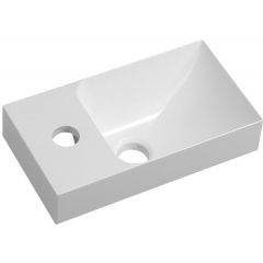 Sapho Small PK300 umywalka 30.8x17 cm prostokątna ścienna-meblowa biała