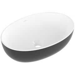 Villeroy & Boch Artis 438848BCT8 umywalka 48x32.5 cm owalna nablatowa biała-czarna