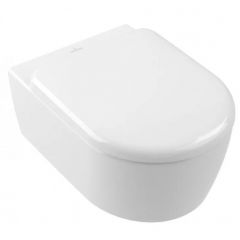 Villeroy & Boch Skyla 5656CLR1 miska wc z deską wolnoopadającą wisząca bez kołnierza ze spłukiwaniem wirowym biały połysk