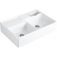 Villeroy & Boch Double-Bowl 632391KG zlewozmywak ceramiczny 89.5x63 cm biały