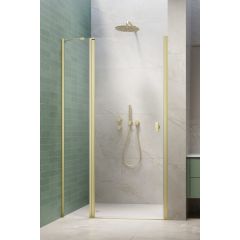 Radaway Nes Brushed Gold DWJ II 100361209801L drzwi prysznicowe 120 cm uchylne złoty szczotkowany/szkło przezroczyste