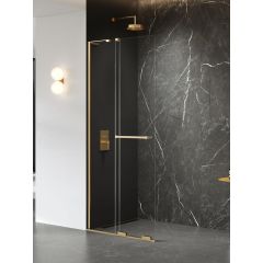 New Trendy Smart Gold Brushed EXK7636WL ścianka prysznicowa walk-in 100 cm złoty szczotkowany/szkło przezroczyste