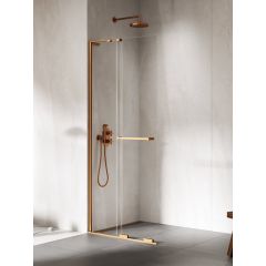 New Trendy Smart Copper Brushed EXK7778WL ścianka prysznicowa walk-in 100 cm miedź szczotkowany/szkło przezroczyste