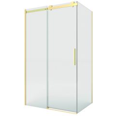 New Trendy Softi Gold Brushed EXK8774 kabina prysznicowa 100x80 cm prostokątna złoty szczotkowany/szkło przezroczyste