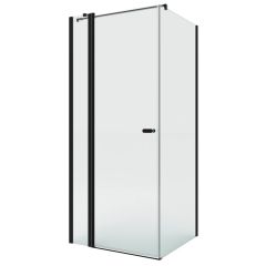 New Trendy New Soleo Black K4357WP kabina prysznicowa 80x80 cm kwadratowa czarny mat/szkło przezroczyste
