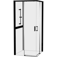 New Trendy Prime Black K5801 kabina prysznicowa 80x80 cm kwadratowa czarny mat/szkło przezroczyste