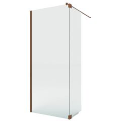 New Trendy Nesta Copper Brushed K5870 kabina prysznicowa walk-in 100x30 cm miedź szczotkowany/szkło przezroczyste
