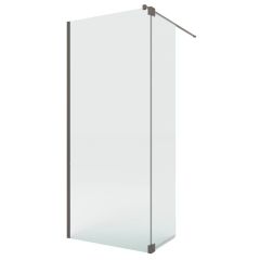 New Trendy Nesta Gunmetal Brushed K5886 kabina prysznicowa walk-in 100x30 cm gunmetal szczotkowany/szkło przezroczyste