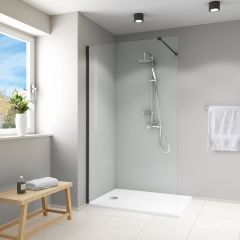 Roth El TWF EITWF08020NPE ścianka prysznicowa walk-in 80 cm czarny mat/szkło przezroczyste