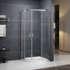 Roth Albis N0777 kabina prysznicowa 90x90 cm półokrągła chrom połysk/szkło przezroczyste