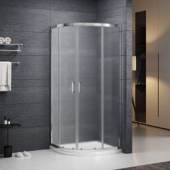Roth Albis Matt N0792 kabina prysznicowa 80x80 cm półokrągła chrom połysk/szkło matowe