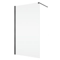 SanSwiss Annea ANT110002607 ścianka prysznicowa 100 cm gunmetal szczotkowany/szkło przezroczyste