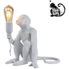Abruzzo Monkey ABRKARD4B lampa stołowa 1x40 W biała