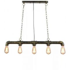 Abruzzo Tubo Retro ABRLLRR5XE27 lampa wisząca 5x40 W czarna