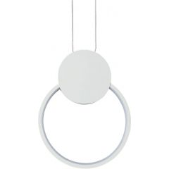Abruzzo Totti ABRLWTITB lampa wisząca 1x10 W biała