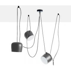 Abruzzo Spider ABRSHILE27W lampa wisząca 3x20 W szary/popielaty