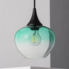 Abruzzo BlueSky ABRBSE27 lampa wisząca 1x40 W czarna-zielona-przezroczysta