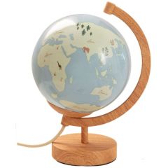 Abruzzo Globi ABRGLOB lampka nocna dziecięca 1x40 W niebieska-drewno Abruzzo Globi ABRGLOB lampka nocna dziecięca 1x40 W niebieska-drewno