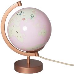 Abruzzo Globi ABRGLOR lampka nocna dziecięca 1x40 W różowa Abruzzo Globi ABRGLOR lampka nocna dziecięca 1x40 W różowa