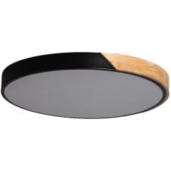 Abruzzo Lagio ABRPLOGC40W1 plafon 1x36 W czarny-drewno Abruzzo Lagio ABRPLOGC40W1 plafon 1x36 W czarny-drewno