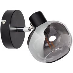 Abruzzo Nino ABRSLWN1XE14 kinkiet 1x20 W czarny-przydymiony-srebrny