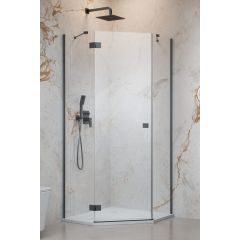 Radaway Essenza 8 Brushed GunMetal PTJ 104900009201L drzwi prysznicowe 59.7 cm uchylne gunmetal szczotkowany/szkło przezroczyste