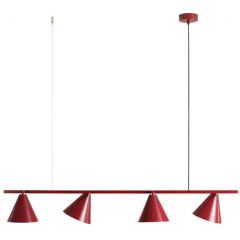 Aldex Form 1108L15 lampa wisząca 4x15 W czerwona