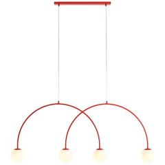 Aldex Una 1116L19L lampa wisząca 4x10 W czerwona