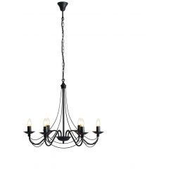 Aldex Róża 397K1 lampa wisząca 6x10 W czarna