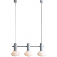 Aldex Flo III 7000E22S lampa wisząca 3x10 W szary/popielaty